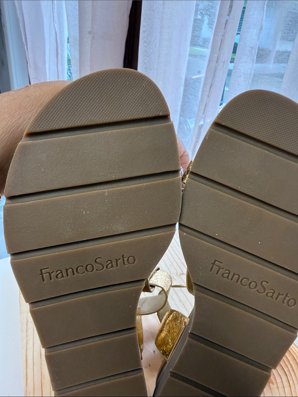 Franco Sarto Dosha Gladiator Sandals in a metallic gold finish - Picture 9 of 9